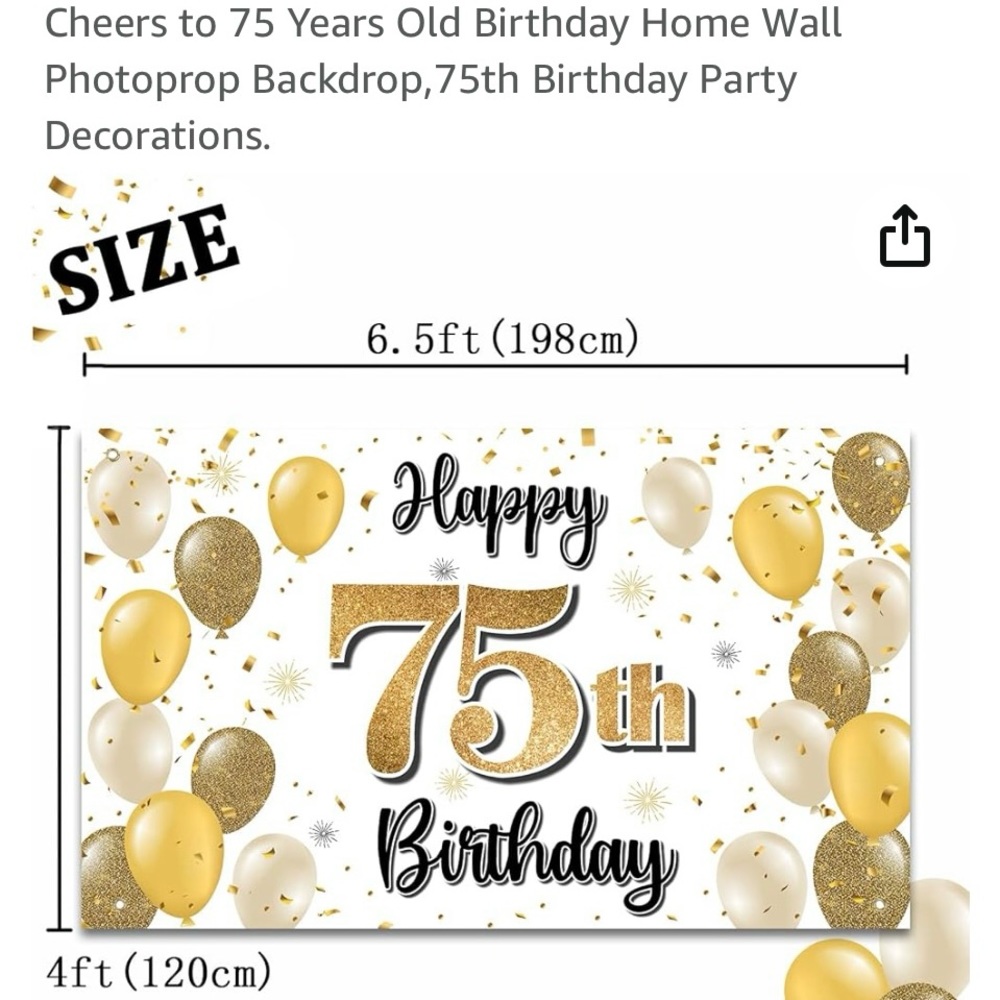 75th Birthday decorations